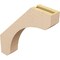 Ekena Millwork 3-inch W x 18-inch D x 18-inch H Legacy Rough Cedar Woodgrain TimberThane Knee Brace, Primed BRCUR03X18X18LECRCPR - alternate 3
